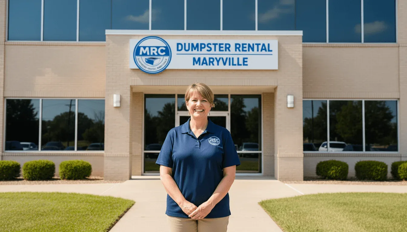 Roll-off dumpster delivered in Greenback, TN